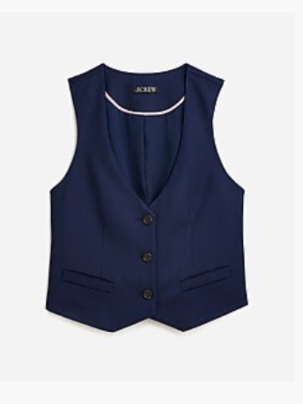 J. Crew Navy Classic-fit vest in city twill Size 10